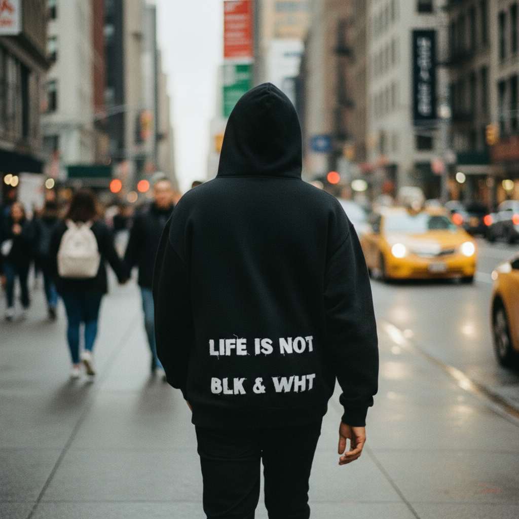 The Marble, distressed cotton patched heavyweight hoodie.