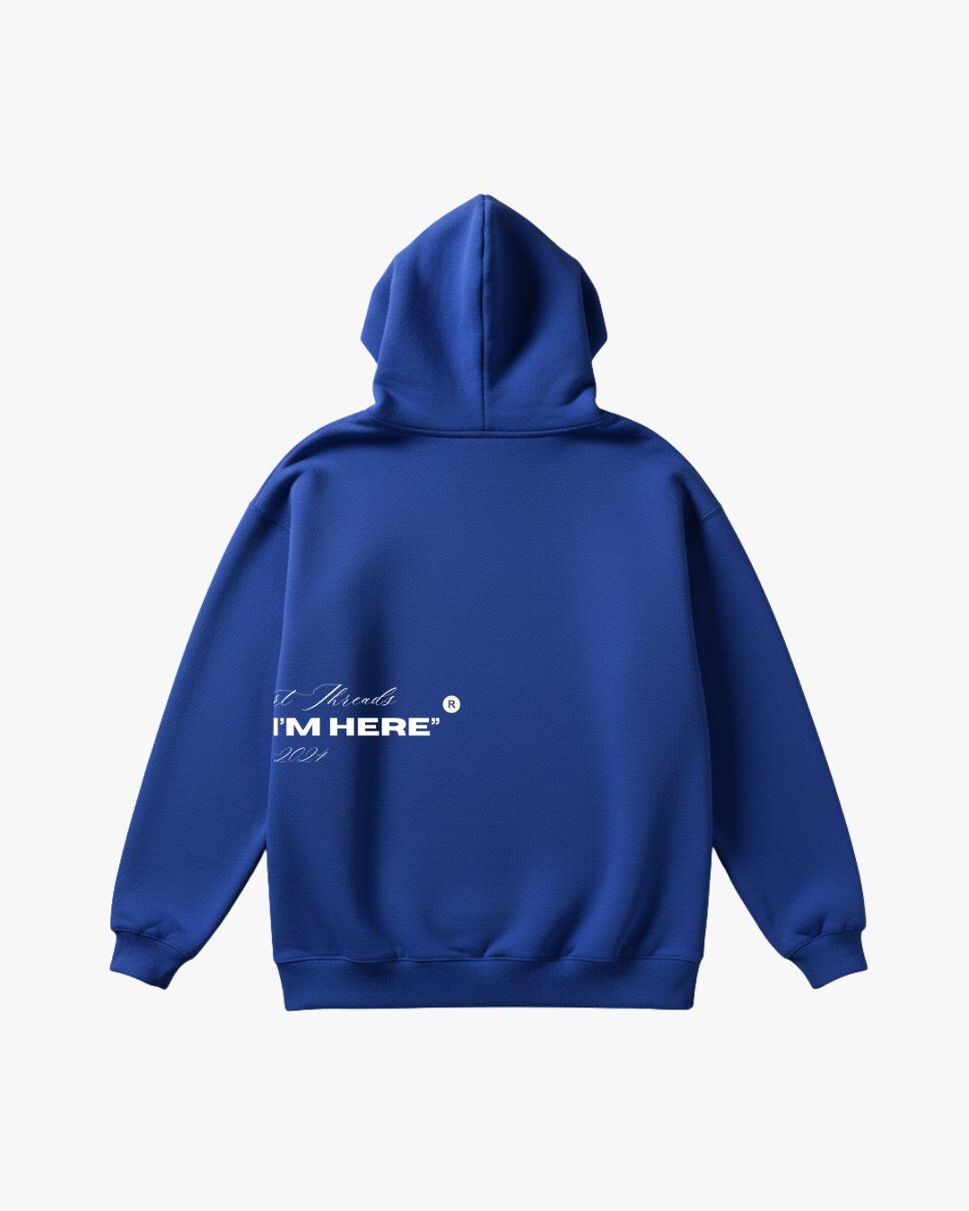 The "While I'm Here" Heavyweight pullover hoodie (Ocean)