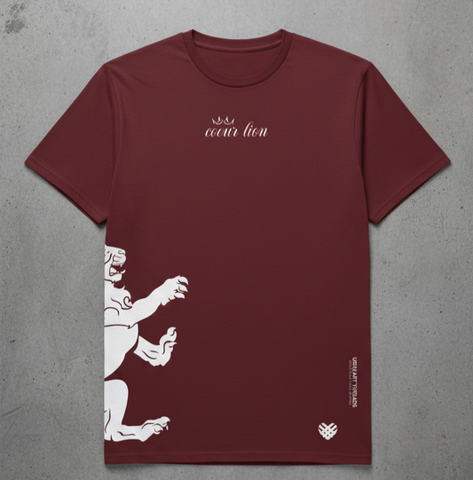 The Lion Heart, Plastisol Printed Heavy Weight Cotton Tee