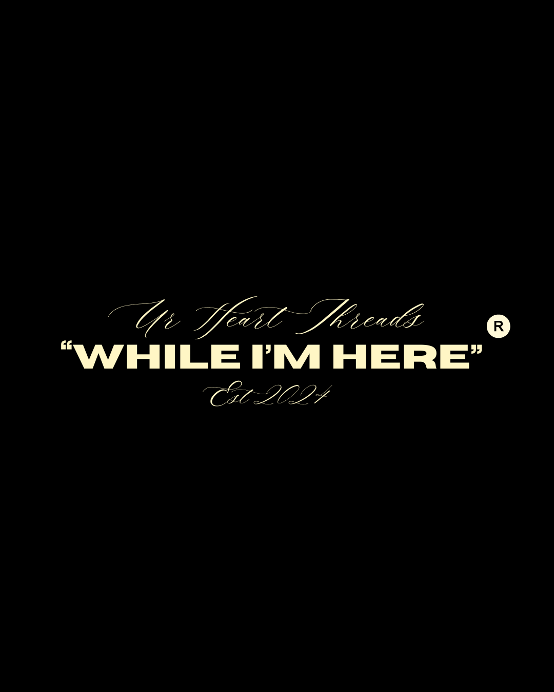 The "While I'm Here" Heavyweight pullover hoodie (Black)